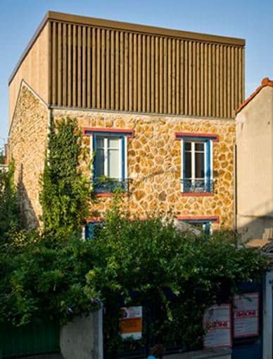 Surélévation en bois d&rsquo;une maison de ville (Montreuil)